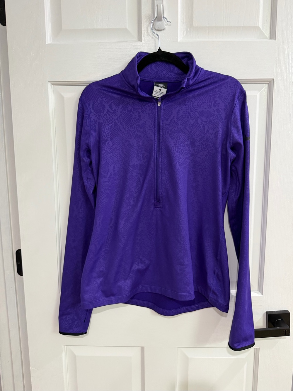 Nike Purple Women's Long-Sleeve Quarter-Zip Performance Top
